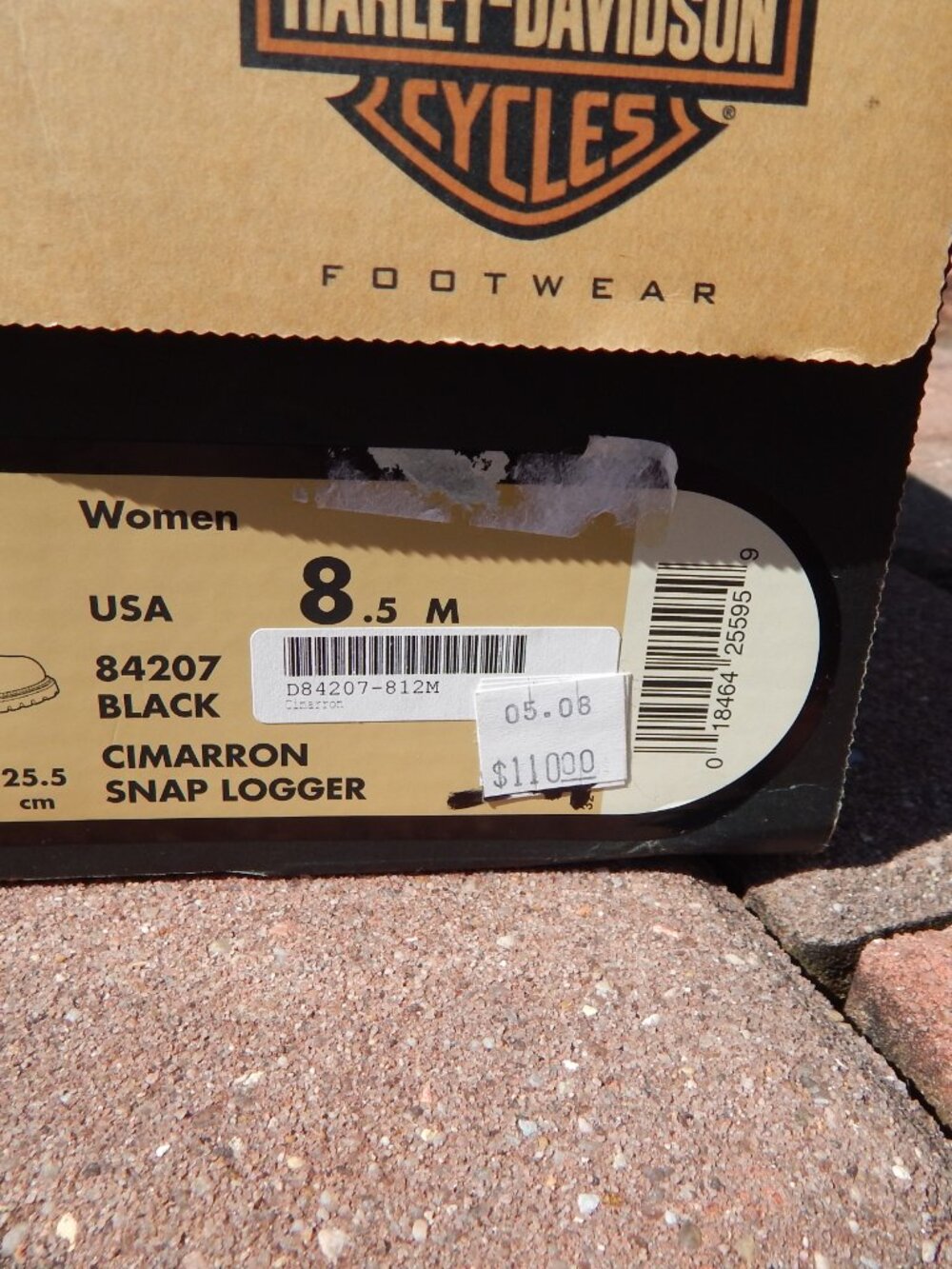 Harley Davidson 84207 Side Zipper Snap Logger Leather Boots Size 8.5 Worn TWICE - Picture 8 of 9